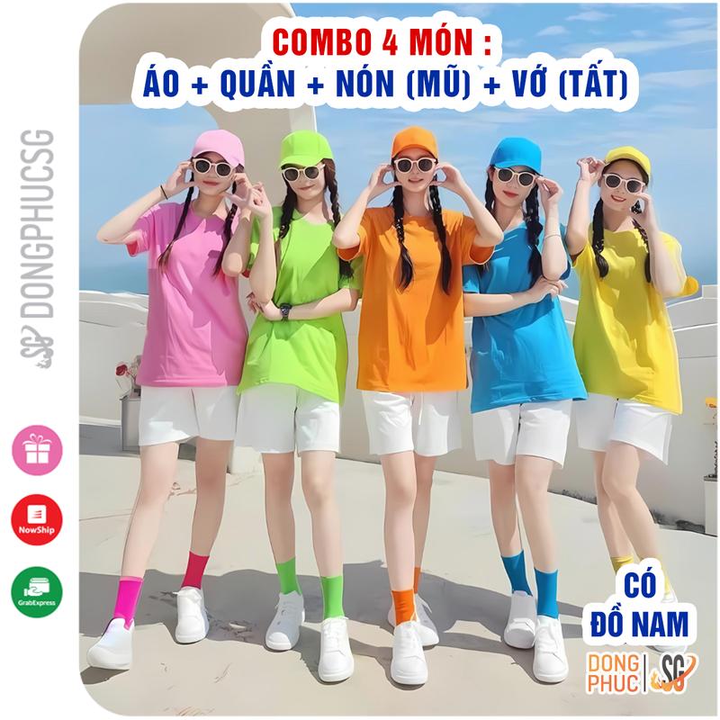 Đồ đi biển nguyên set gồm áo quần nón (mũ) tất (vớ) nhiều màu nổi bật cho hội nhóm nữ CSM | DONGPHUCSG
