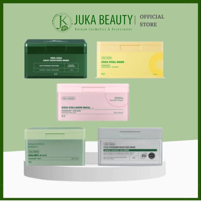HỘP 30 MIẾNG Mặt nạ VT Cica Collagen Reti-A Mask Daily Soothing Mask Vita Light Brightening Mask