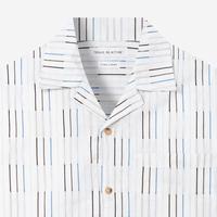 Gambar TENUE Kemeja Cotton Camp Collar Lengan Pendek - White Stripe - Homebody - L dari Tenue de Attire Kota Administrasi Jakarta Selatan 4 Tokopedia