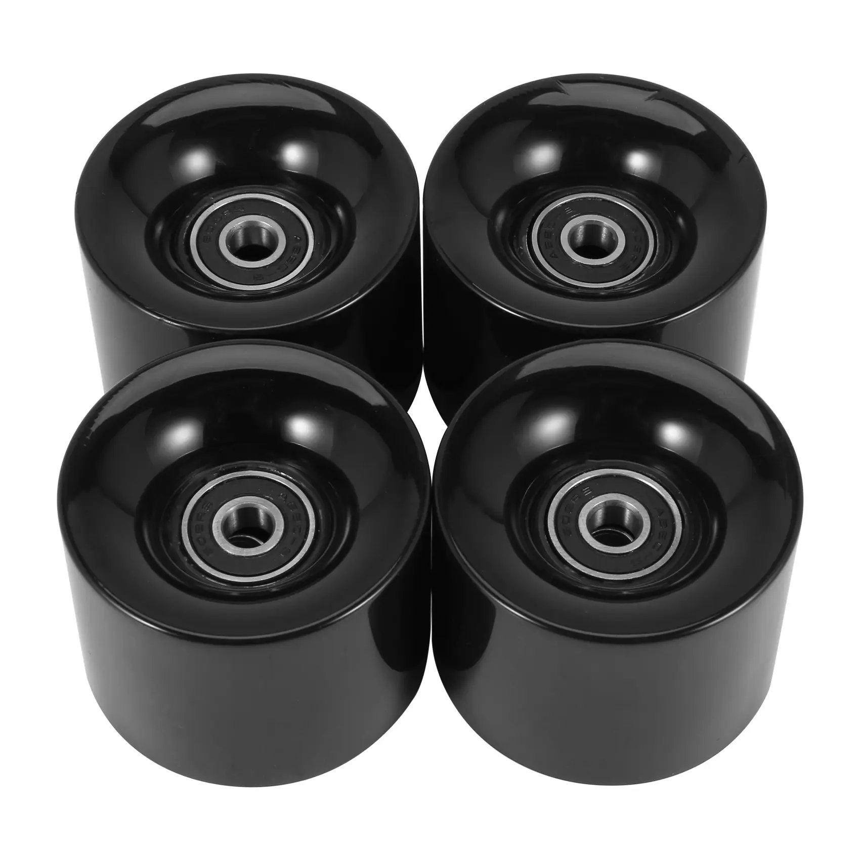 【overseas】Pack of 4 60mm Skateboard Wheels + ABEC-9 Bearing Steel and Spacers Cruiser Wheels