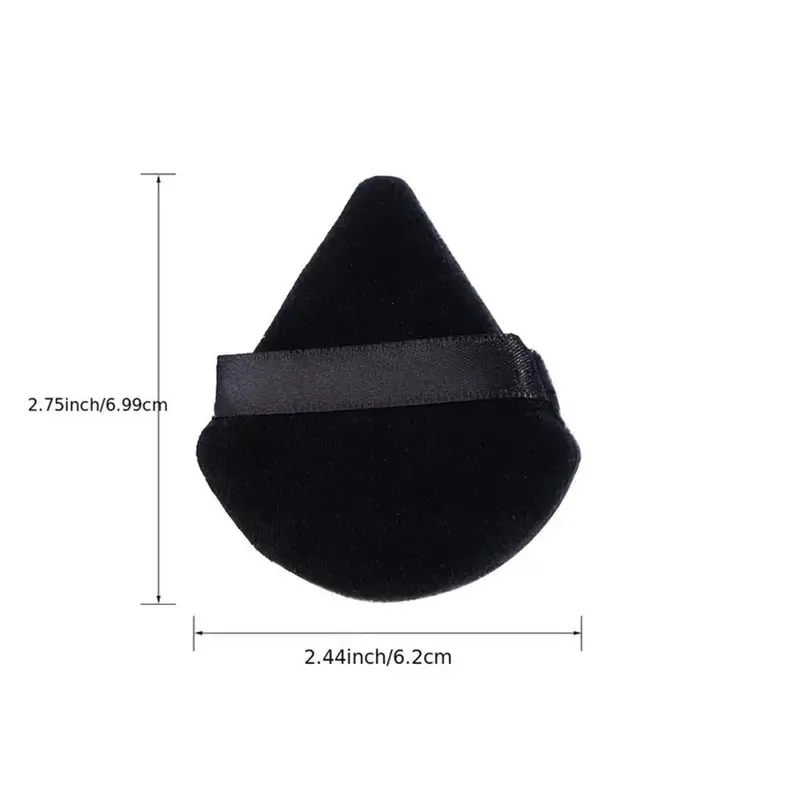 Soft Powder Puff, 1 Count Triangle Face Detail Makeup Puff, Super Soft Eye Makeup Wedges Beauty Tool For Loose Setting Powder Face Body, Foundation Blender Velour 2