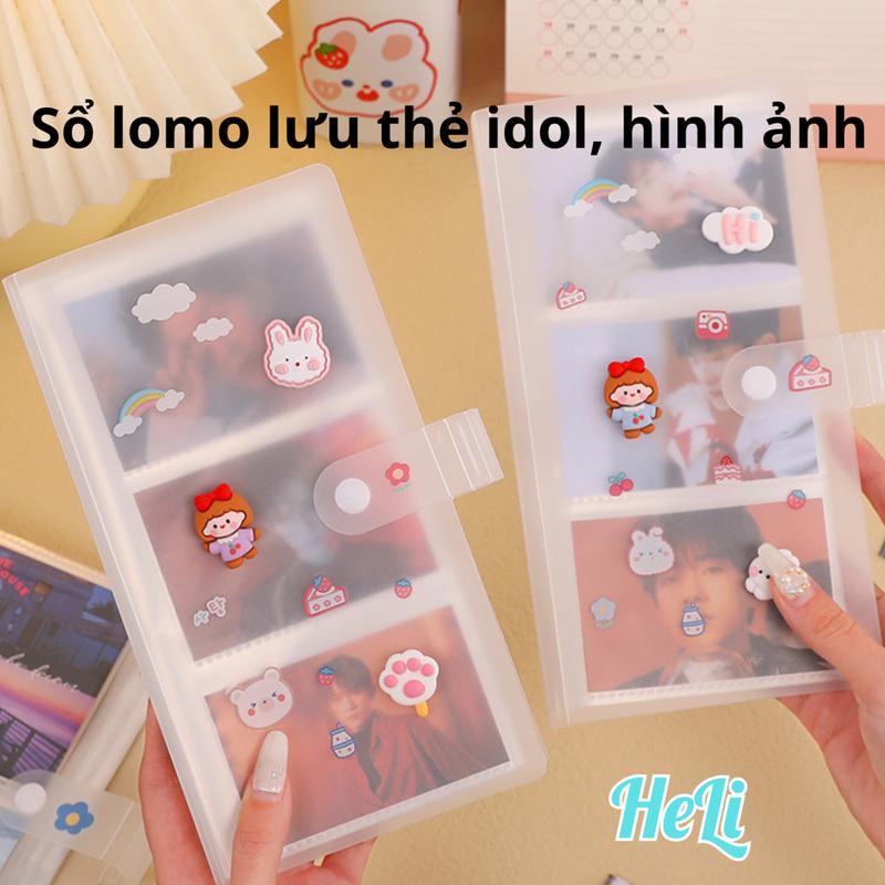SỔ ĐỰNG LOMO CARD, TOPLOADER BẢO VỆ CARD ẢNH THẺ IDOL, ALBUM ẢNH CÓ NÚT CÀI 84-240 KHE (KHÔNG KÈM ẢNH)
