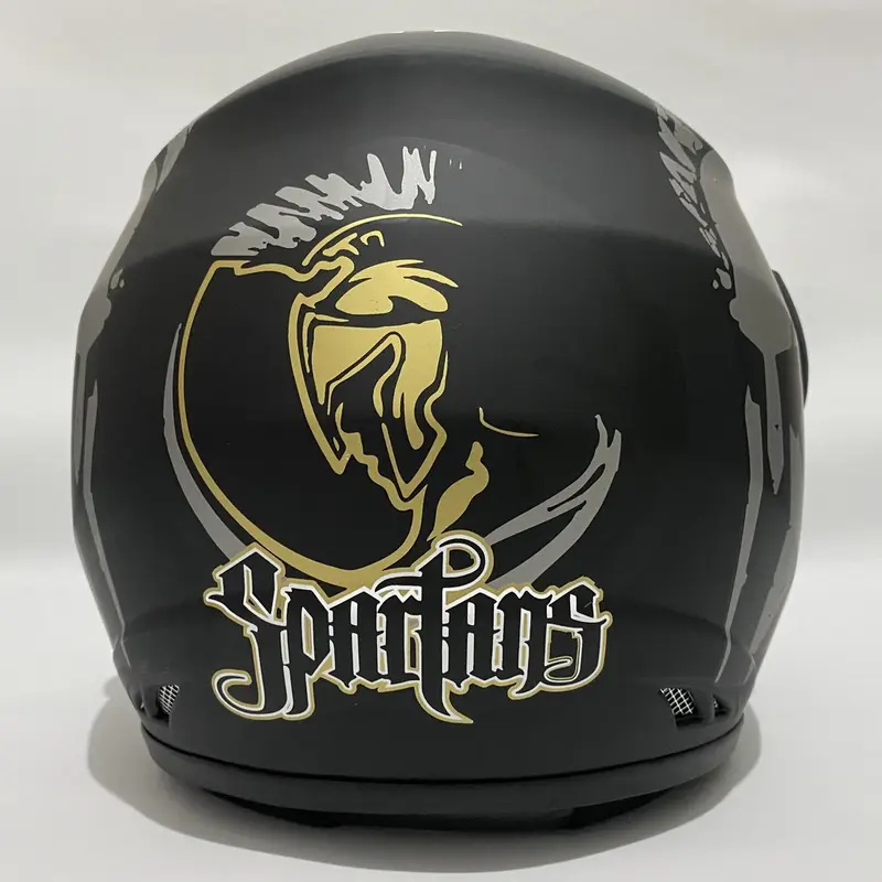 HELM HALF FACE EVO EVOLUTION VENOM SPARTAN KACA SILVER-PELANGI / UNTUK PRIA DAN WANITA DEWASA SNI Motorcycle 2