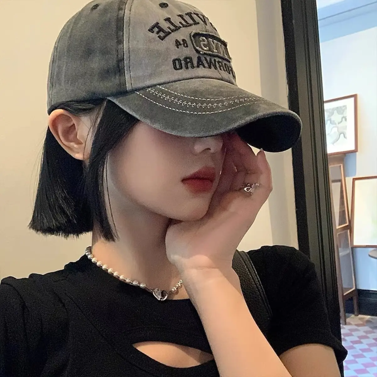 Mũ Lưỡi Trai Thêu Chữ NYS Tiếng Anh Thiết Kế Làm Cũ, Phong Cách Cổ Điển Đầu Mềm, Dành Cho Nam Và Nữ, Chất Liệu Bông Đã Giặt, Thích Hợp Sử Dụng Ngoài Trời