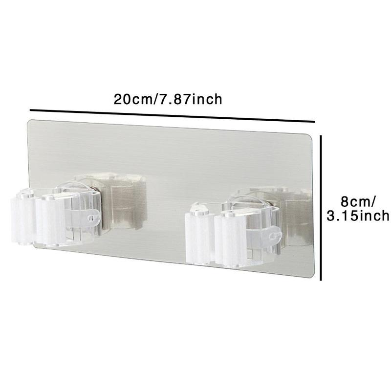 Product Introduction of Mop Hook, 1 Count Adhesive Broom Holder Hook, Wall Mounted Stable Broom & Mop Holder 1