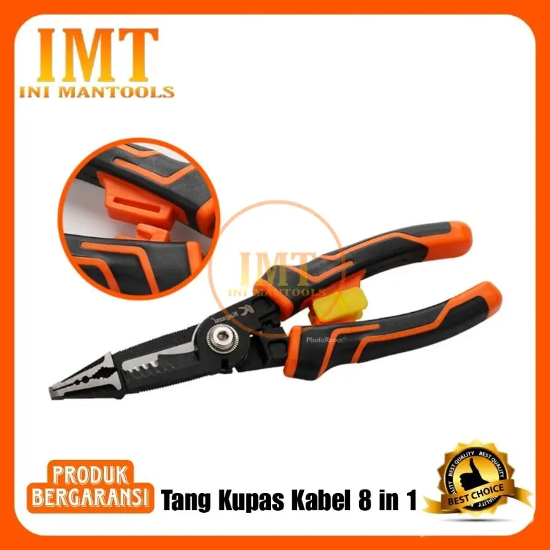 Kapusi Tang Crimping/Kupas/Potong Kabel 8 in 1 K-9102