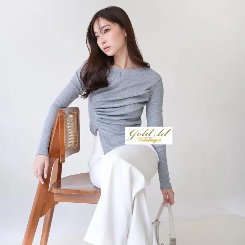 ZIA KNIT TOP || Atasan Knit Wanita Zia | Audrey Top - Korean Style - Lengan Panjang - Cardigan, Basic -Baju Knitwear 4