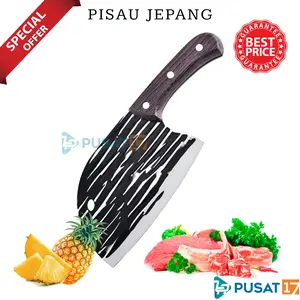 PUSAT17 PISAU KOKI JEPANG SUPER TAJAM STAINLESS STEEL / PISAU POTONG DAGING SAYUR IKAN