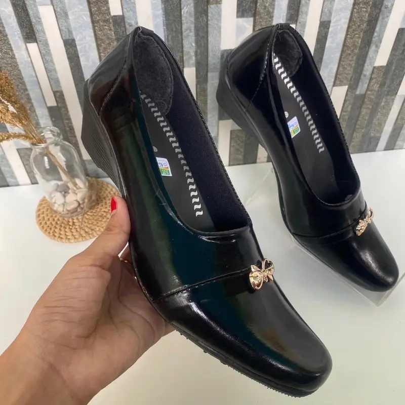 Sepatu Pantofel Hitam Wanita NSP11/Sepatu Kerja Kantor Hak Setengah (3-5 cm) Heels Shoes 3