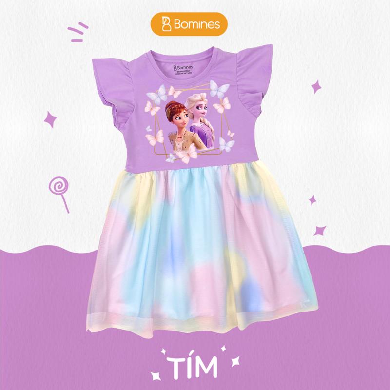 Product Introduction of Váy bé gái công chúa Elsa Bomines, đầm tutu phối lưới mềm mịn cho bé 3- 12 tuổi, 13kg - 36kg DTNLUOIELSAOVUONG 10