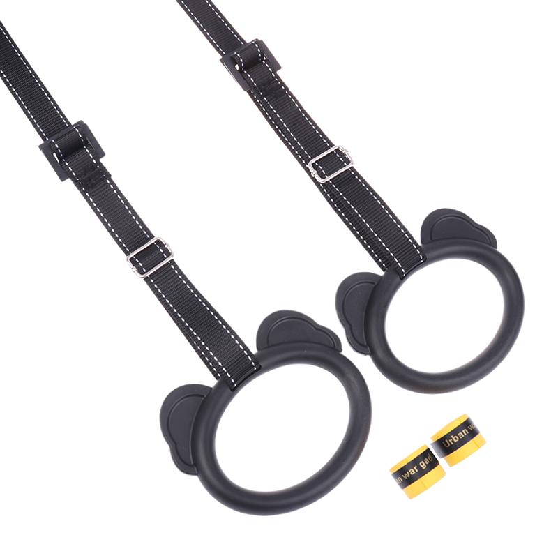 Product Introduction of Kids Horizontal Bar Exercise Pull Up Rings Kids Workout Gym Gymnastic Rings Adjustable Straps Buckles Nonslip Handle 25