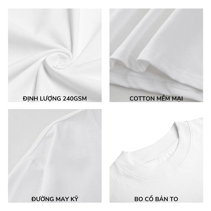 Product Introduction of Áo thun tay lỡ form oversize in chữ You Give chất liệu cotton 2 chiều định lượng 250gsm Menswear Cổ Tròn 2