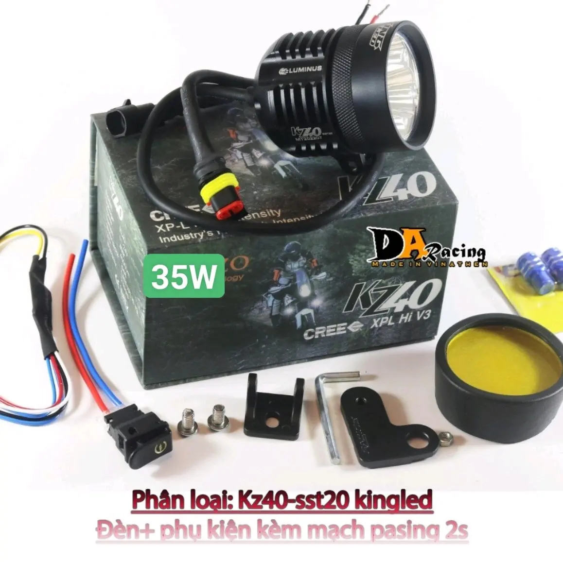 Đèn trợ sáng Kz40 chip sst20-siêu sáng cho xe máy