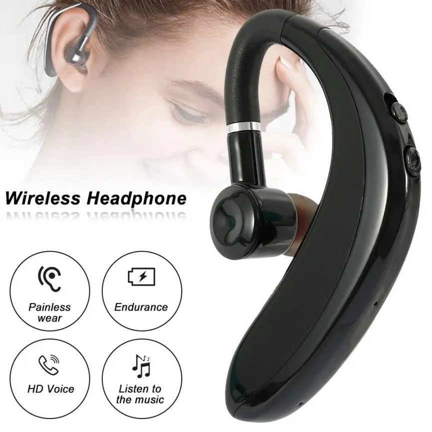 S109 Headset Bluetooth / handsfree Bluetooth S109 Sport Headset wireless bluetooth - Black Hitam Earphones Headphones Earphone Bass