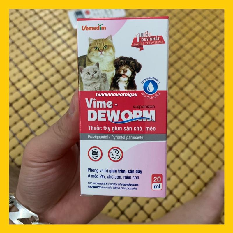 Sổ giun dạng nước Vime-DEWORM dành cho chó mèo mọi lứa tuổi