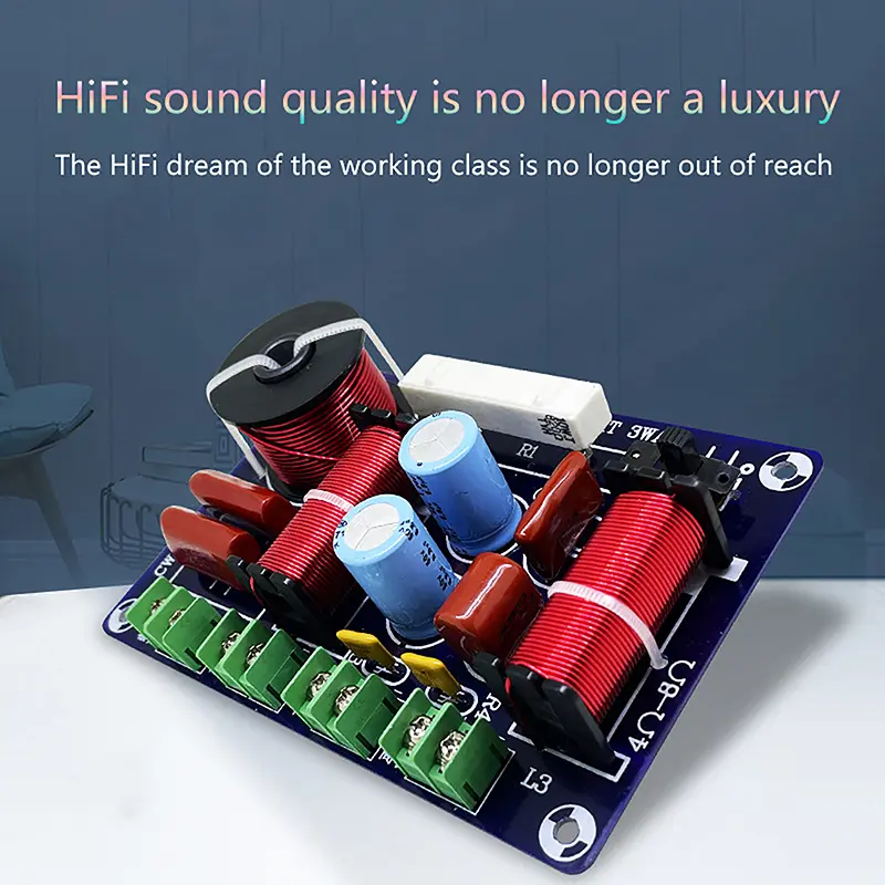Bộ lọc Crossover âm thanh, Mạch Treble và Bass Trung Bình Hifi, Bộ chia tần số 3 chiều, 250W, Bộ chia tần số 850Hz / 5200Hz, Bộ lọc loa DIY 2