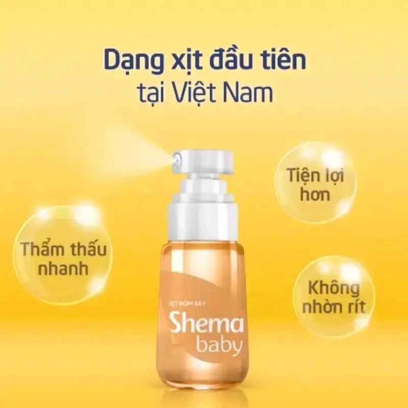 Xịt Rôm Sảy Shema Baby Cho Bé - Da Dịu Mát,Bé Ngủ Ngon.Chai 50ml. 4