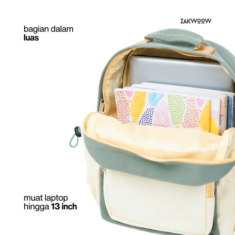 Zakwoowstyle Nomi Backpack FREE PIN | Tas Wanita | Ransel Wanita (TULIS NOTES utk BUNDLING JAS HUJAN) 4