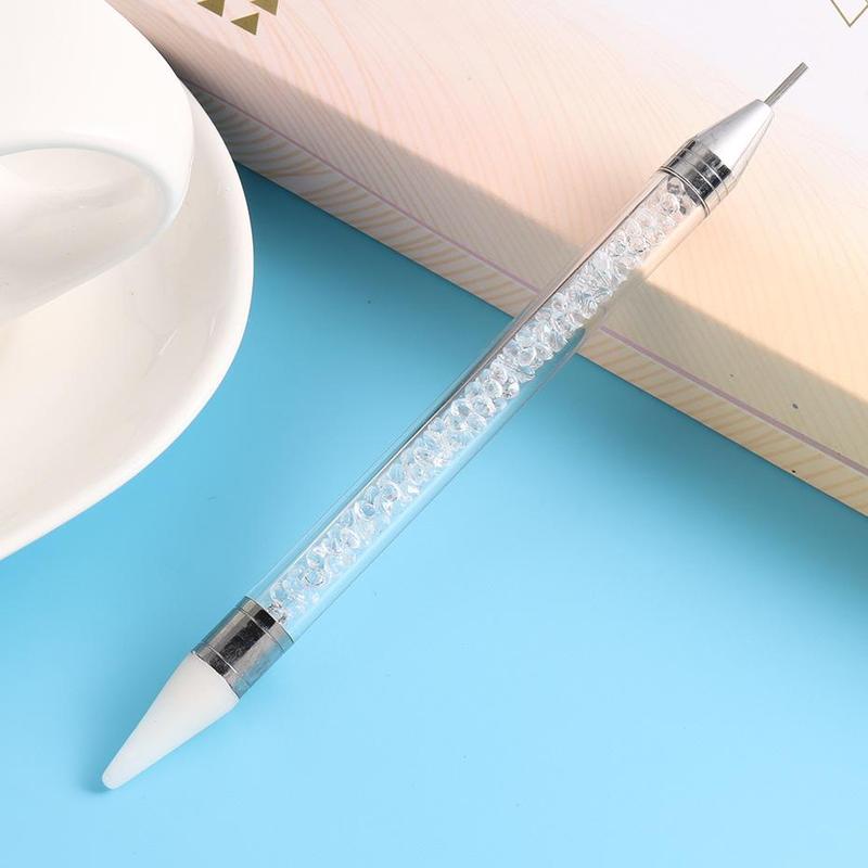 Double-ended Rhinestone Picker Pen, 2 Counts/set Nail Art Rhinestone Removing Handle Pen, Manicure & Pedicure Tools for Home & Salon Use 3