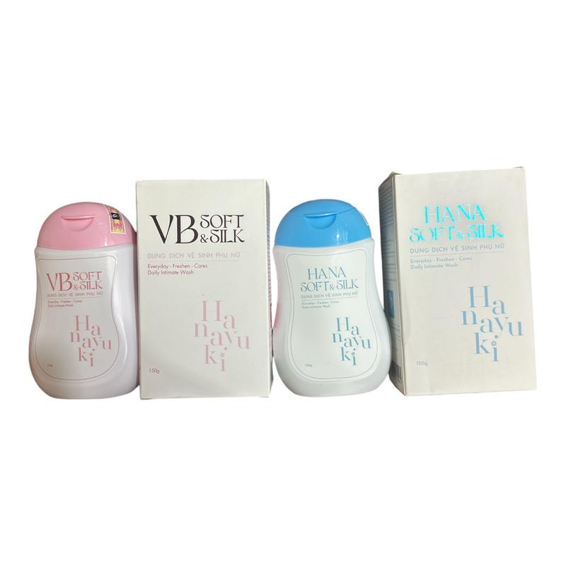 Dung Dịch Vệ Sinh Phụ Nữ Hana Soft Silk chính hãng DDVS Hanayuki chất lỏng màu hồng viêm nhẹ