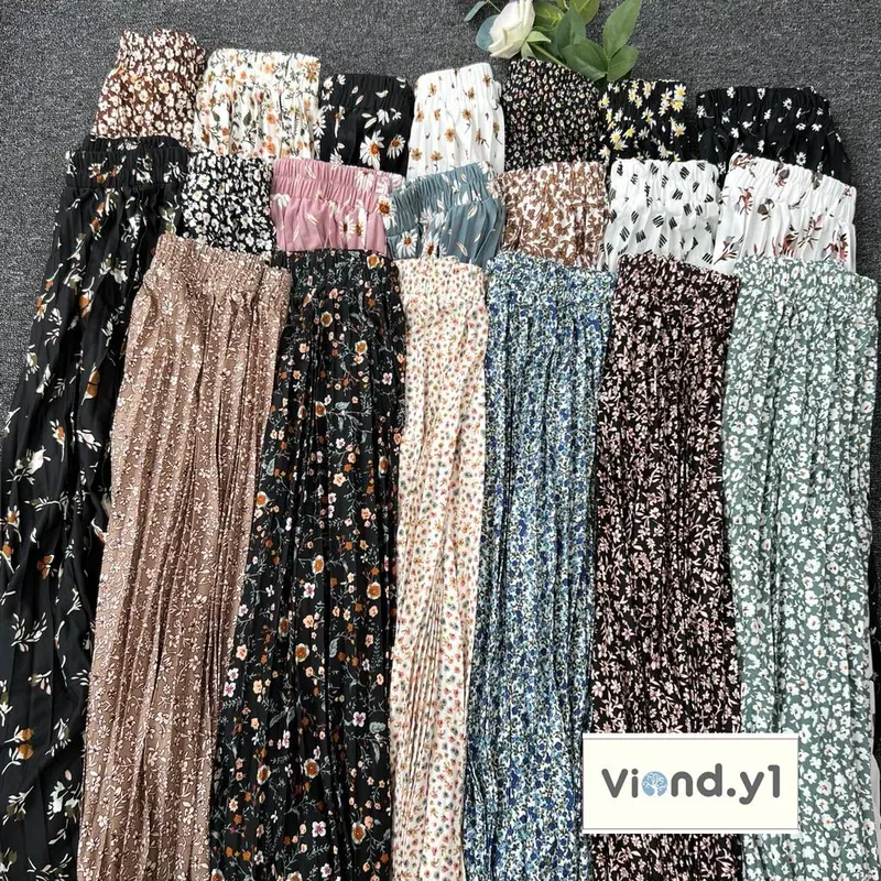 Skirt Plisket Bunga Wanita Korea / Ro Bawahan k Hyget Premium Allsize Dewasa A-Line Fit Motif 1