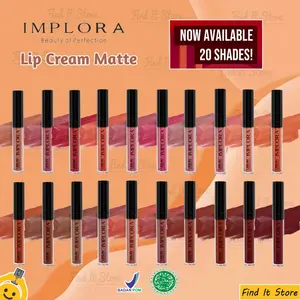 Find It Store - Implora Urban Lip Cream Matte Lipcream Lipstik Lipstick Original BPOM Berry Bibir Brown Dark Peach Kering Red Creamy Mauve Kosmetik Lasting Truffle lip  cream  nude