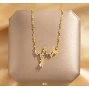 Kalung Liontin Detak Jantung Mewah, Unik & Kekinian