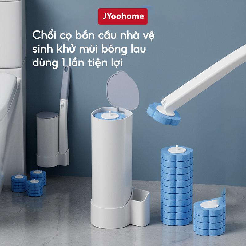 Bộ Dụng Cụ Chổi Cọ Rửa Nhà Vệ Sinh Bồn Cầu JYoohome Bông Lau Dùng 1 Lần Khử Mùi Làm Sạch Dễ Dàng, Cọ Toilet cây nông