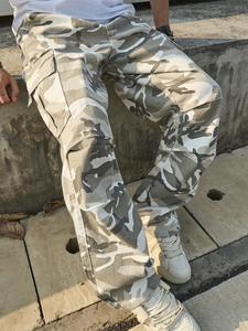 Men's Camo Print Wide Leg Jeans, Loose Casual Comfy Denim Trousers for Daily Wear, Fashion Men's Bottoms for All Seasons
