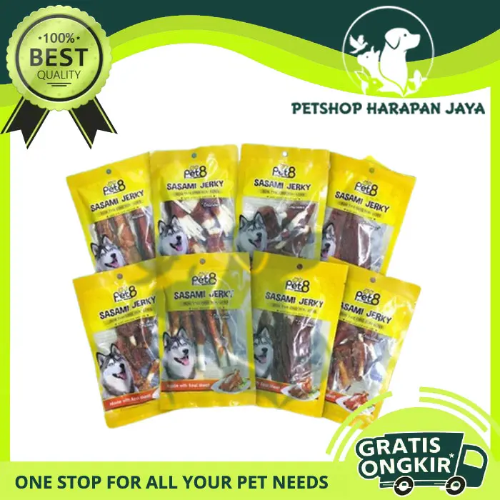 Sasami Snack Anjing / Jerky 50gr / Cemilan Anjing Pet8 Sasami Jerky