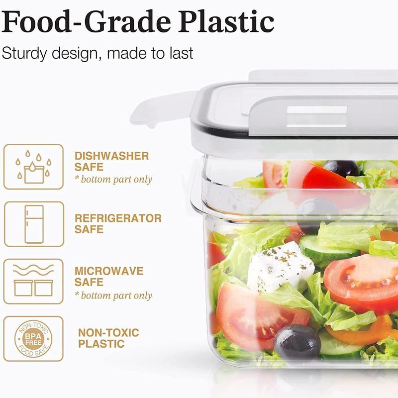 Food Storage Container Set, 3/9/15pcs Clear Food Storage Box with Lid, Airtight Food Storage Container for Kitchen & Pantry Organization 3