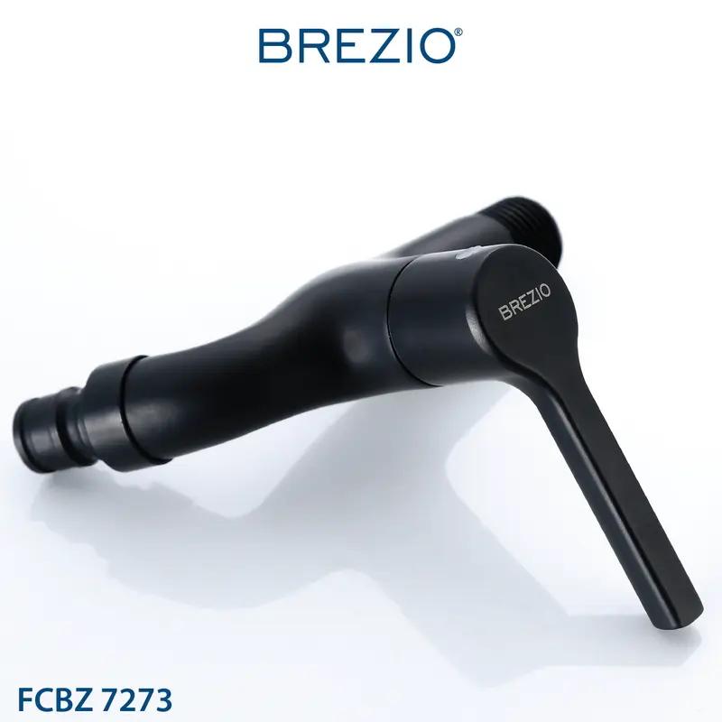 BREZIO Keran Mesin Cuci Selang Taman FCBZ 7273 /  Dinding Tembok Kran Air Black 4