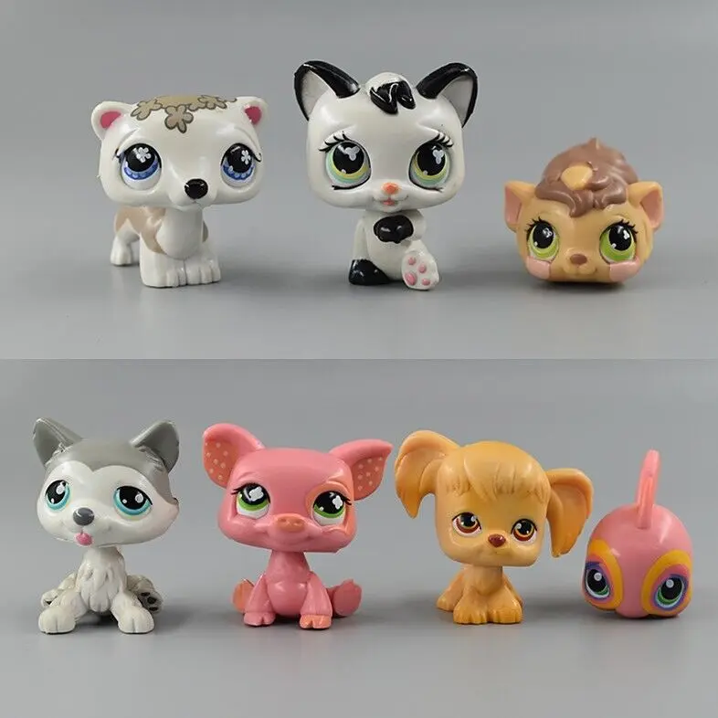 2pcs/lot LPS Random Toys Littlest Pet Shop Fish Pig Dog Cat PVC Figures ...