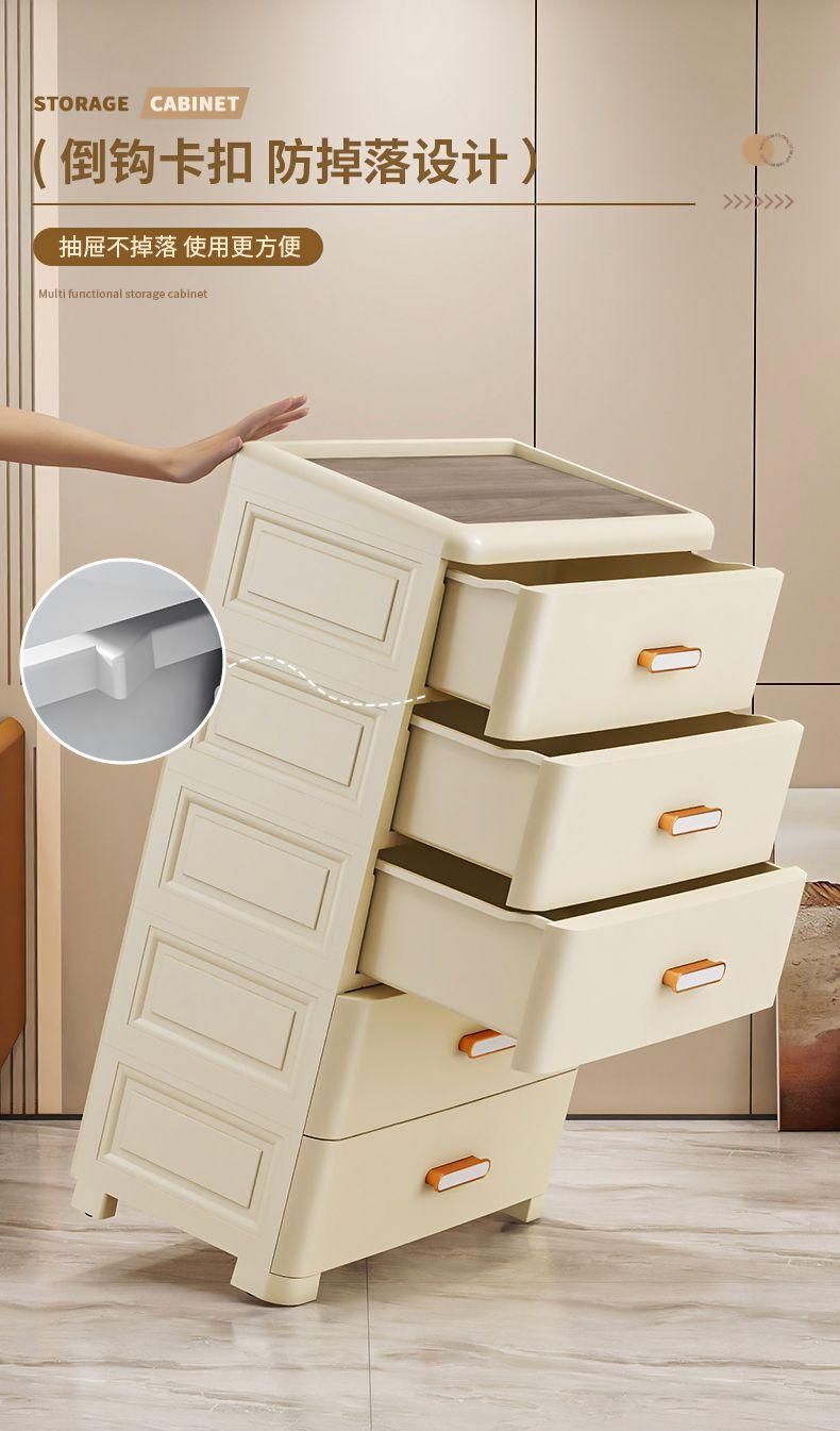 Product Introduction of Thickened Storage Cabinet, Organizer Cabinet, Household Snack Storage Box, Bedroom Plastic Five-Drawer Cabinet, Storage Cabinet, Drawer Style 10