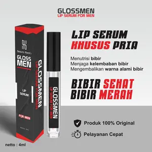 Pemerah Bibir Pria Merah Alami - Glossmen Natural Lip Serum - Memerahkan Bibir Pria & Wanita