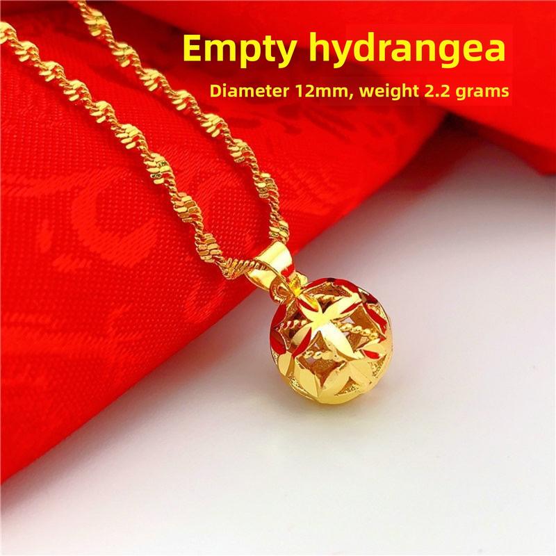 Product Introduction of Necklace Women's brass gold-plated pendant Necklace Water ripple collarbone chain Long-term non-fading jewelry for girlfriend 2