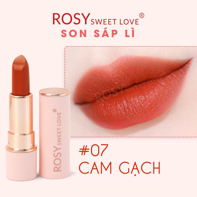 [Live TẶNG CỌ TÁN SON] Son sáp lì Rosy mới, Không Chì, Lên Màu Chuẩn, Dưỡng mềm môi, son lì, son dưỡng môi, son môi Trang Điểm Cosmetic Mỹ Phẩm Nữ Women 7