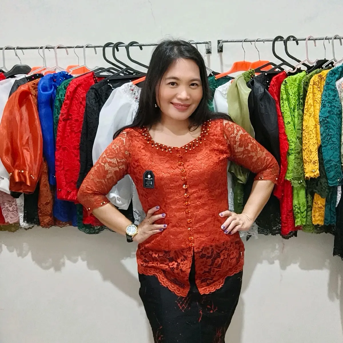 kebaya segi5 tangan lurus