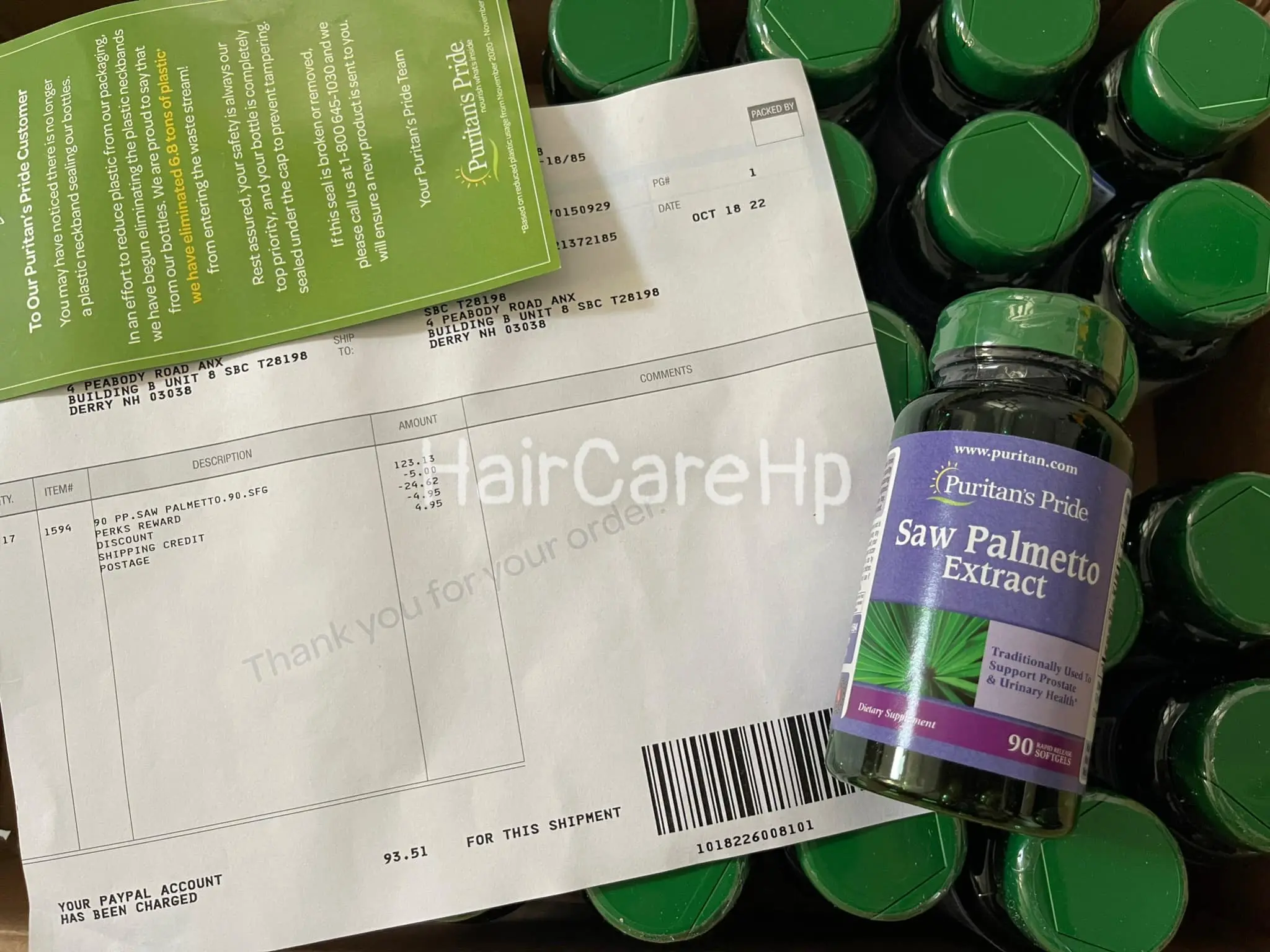 Saw palmetto extract 250mg  Puritan's - DHT blocker , giảm rụng tóc