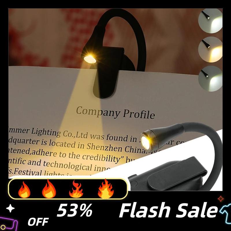 Đèn Sách Có Thể Gập Lại Đèn Kẹp Mini Lật 360 ° Mới, Có Thể Sạc Lại Pin, Thích Hợp Để Đọc Sách Và Học Tập