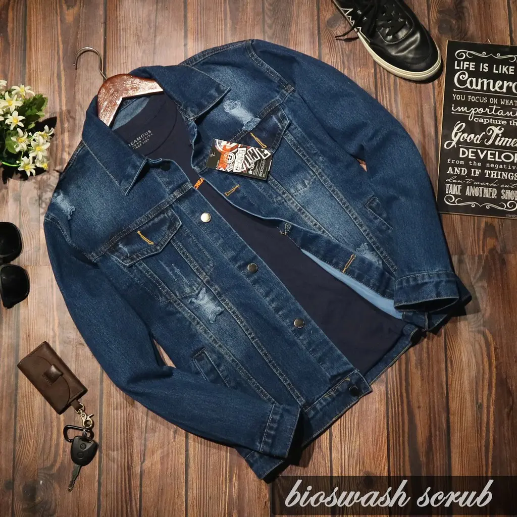 jaket jeans pria bioblith biowash best seller Denim