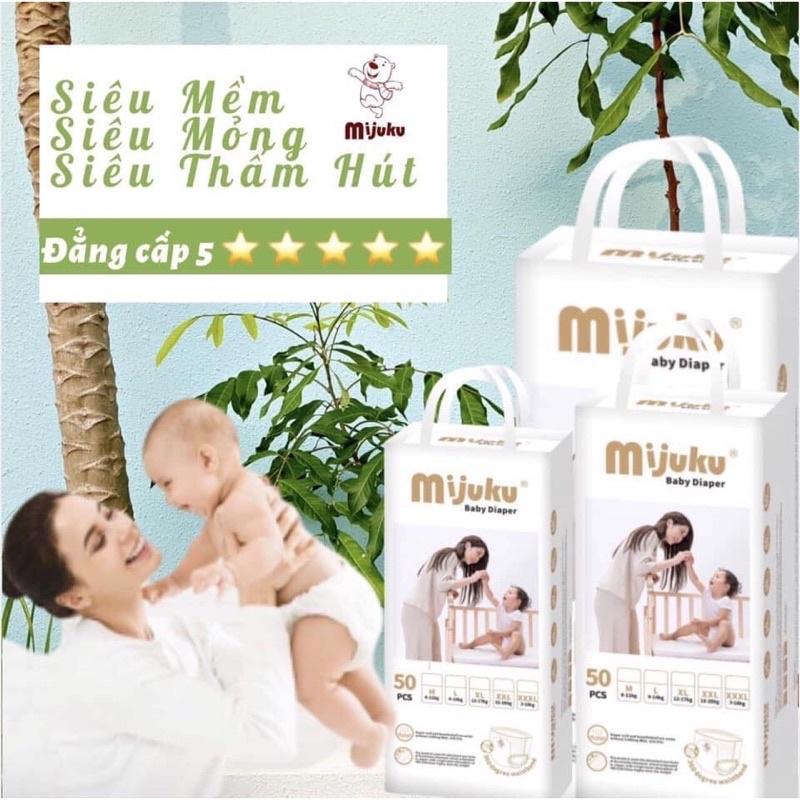  Tã Bỉm Mijuku ❤FREESHIP❤ dán quần nội địa đủ size S100 M100 L100 XL100 XXL100 XXXL100 