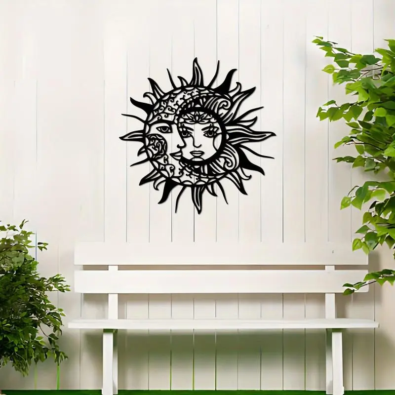 Sun & Moon Pattern Wall Art, Wall Decor, Wall Hanging Decor for Home Living Room Bedroom, Room Decor, Home Decor, Hangable, Decoration, Design, Ornaments, Interior, Artistic, Unframed Wall Art, Sun Moon Print Unique Artwork, Modern Abstract Art 3