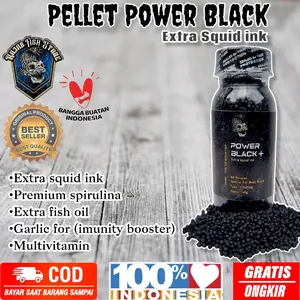 Pelet black power pakan ikan untuk menghitamkan warna