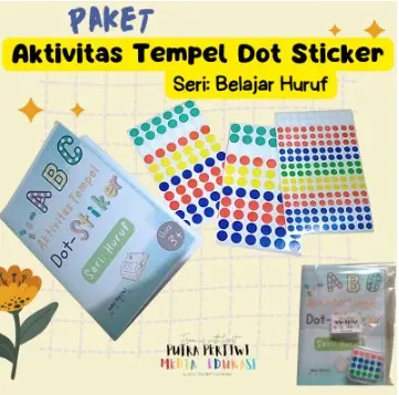 Paket Aktivitas Tempel Dot-Sticker Pendidikan Beraneka warna Cowok Cewek
