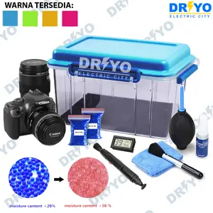 DRYBOX + CLEANING SET KIT DRY BOX KAMERA BLOWER LENS PEN MICROFIBER CLOTH KOTAK PENYIMPANAN CAMERA CABINET LEMARI ANTI JAMUR SILICA GEL