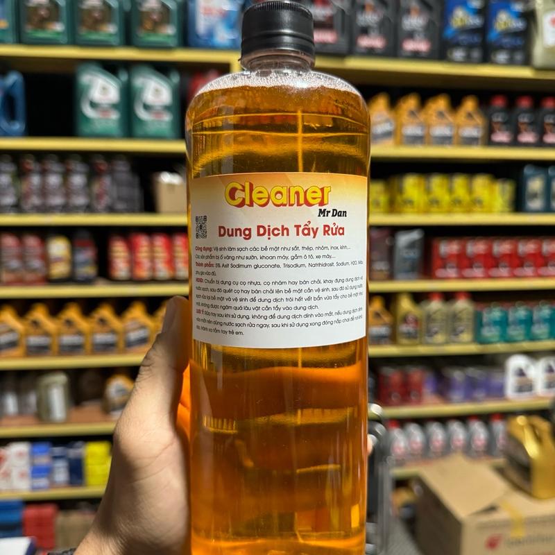 NƯỚC RỬA XE TẨY LỐC CLEANER MR.DAN CHAI 1LÍT ( tẩy ố vàng, vệ sinh khoan máy, vết rỉ sét, vết bẩn)