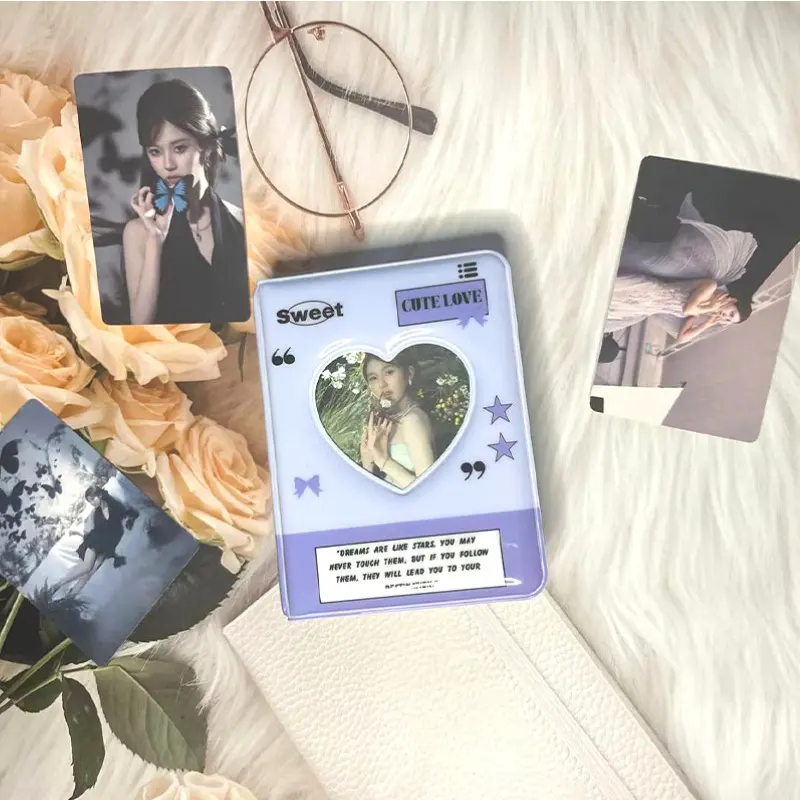 Album Đựng Ảnh 3inch 40 Ngăn Hình Trái Tim Họa Tiết Hoạt Hình Xinh Xắn 5