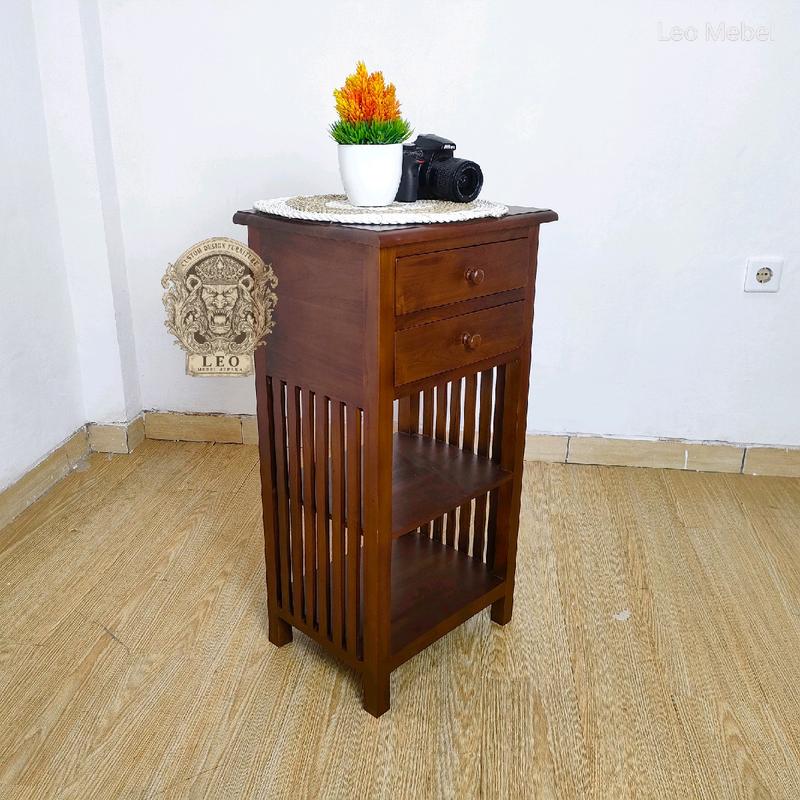 Meja Dispenser Jati Kayu Minimalis Laci Furniture 2
