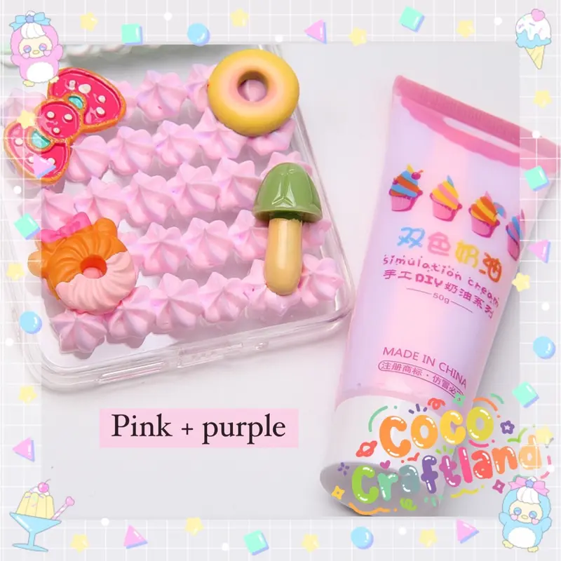 DIY DECO CLAY CREAM mixed color || deco glue cream || lem cream bahan decocase 5